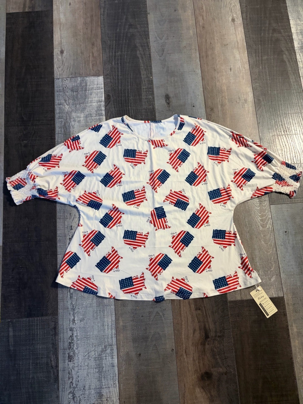 🇺🇸 Roshop USA Flag Print Top – Size XL (NWT)